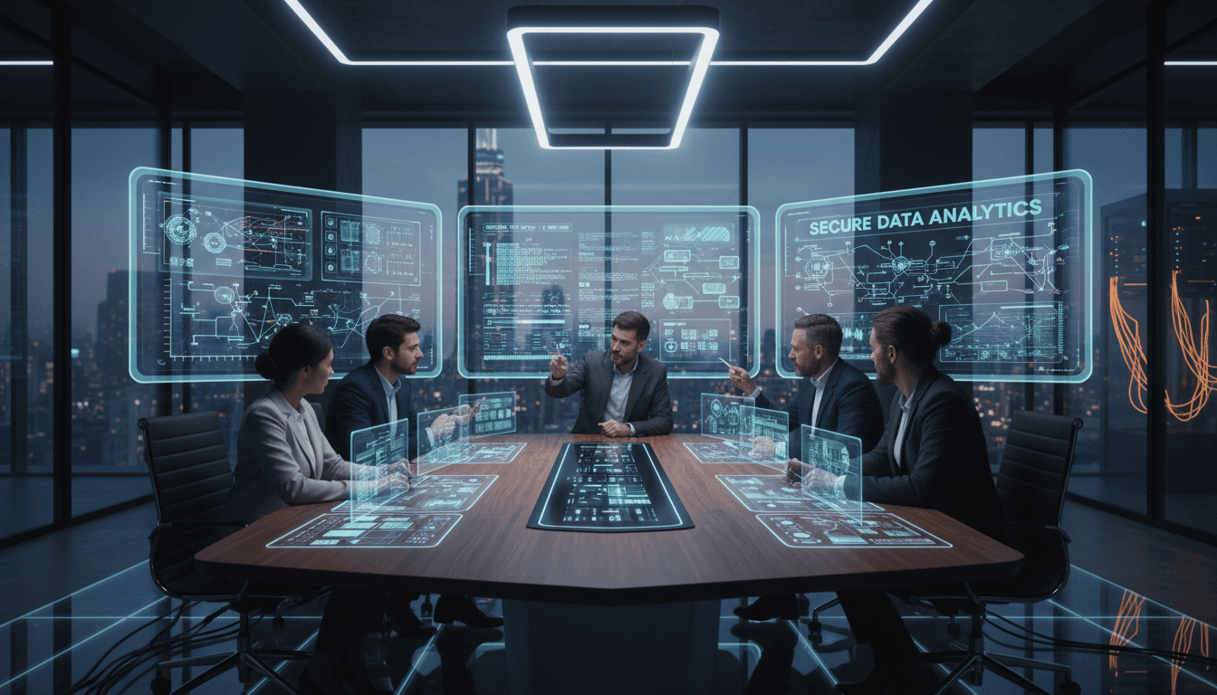 EPMAi team working on secure AI infrastructure in modern office environment