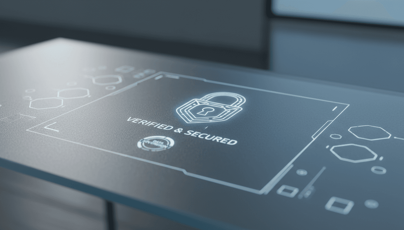 Close-up of security verification interface symbolizing data ownership