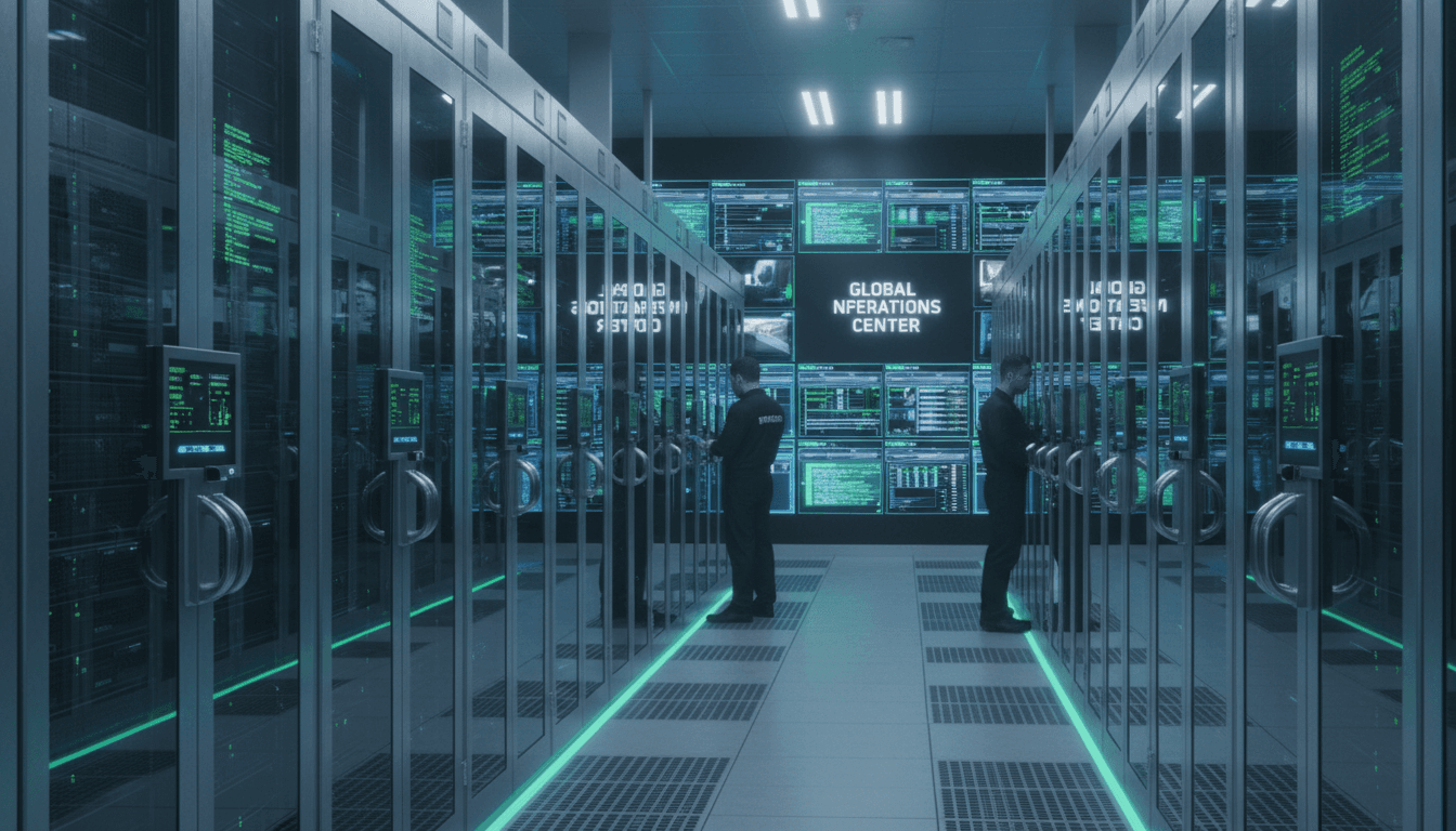 Secure data center servers with monitoring displays
