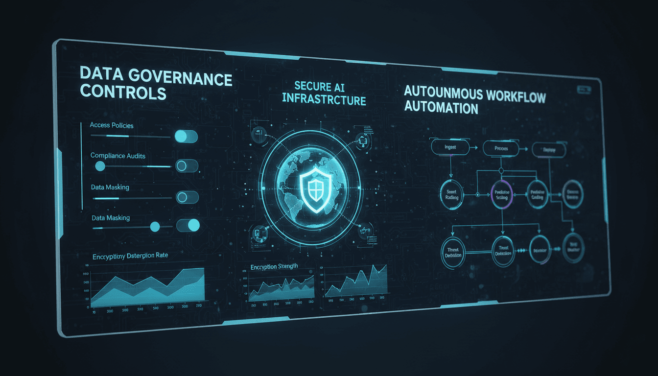 Secure AI infrastructure dashboard with governance controls