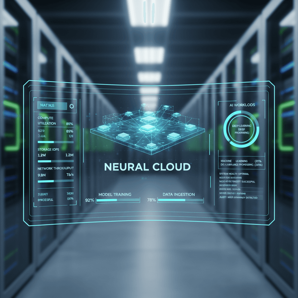 Enterprise AI infrastructure dashboard showing autonomous workflow monitoring