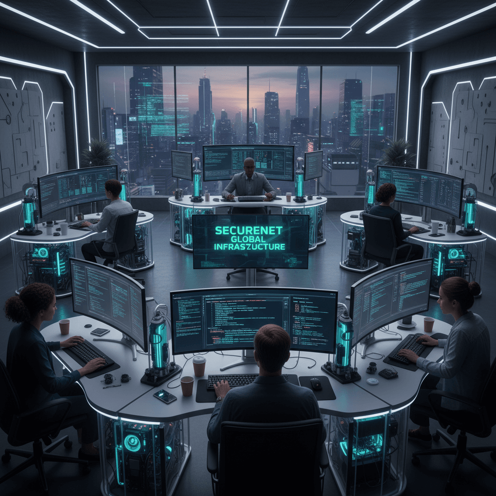 Development team building secure AI infrastructure